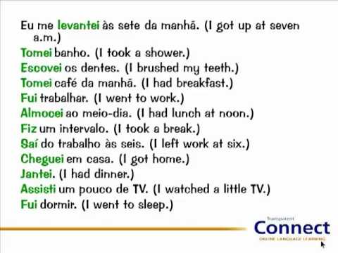 Talking about the past in Portuguese