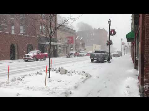 Downtown Marlborough during the blizzard