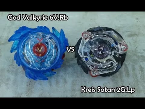 Beyblade Burst Battle : God Valkyrie 6V.Rb vs Kreis Satan 2G.Lp