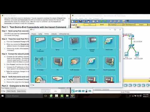 [CCNAv6 S1] 11.3.2.3 Packet Tracer - Test Connectivity with Traceroute