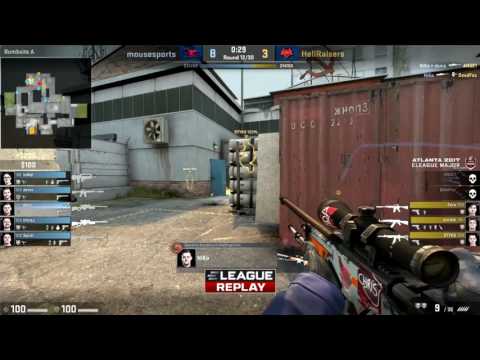 Niko quad kill. Mousesports vs HellRaisers. ELEAGUE Major