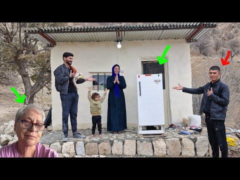 Joy in the Winter Rain: Operator and Nana Lajla Surprise Ali and Shahrbanu with a Fridge 🧊🏠👩‍❤️‍👨⛈️