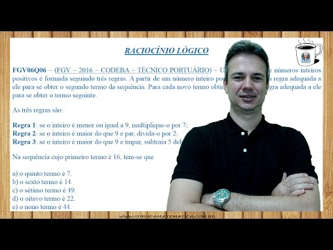 0696 - FGV - 2016 - CODEBA - RACIOCÍNIO LÓGICO