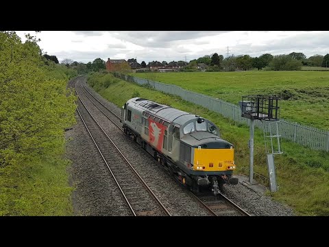 Class 37 Europhoenix 37608 'Andromeda' 078U Oxley Car M.D. to Derby R.T.C. Water Orton 6 May 2022
