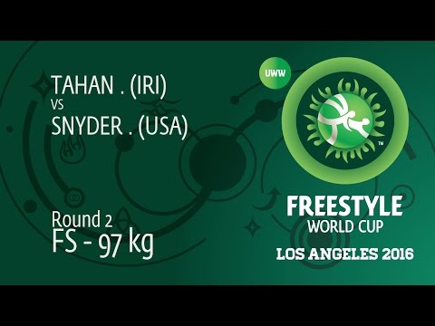 Round 2 FS - 97 kg: K. SNYDER (USA) df. A. TAHAN (IRI), 8-1