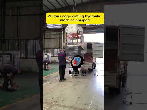 20 tons edge cutting hydraulic machine shipped #hydraulicpress #machine #factory #madeinchina