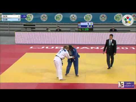Judo 2013 World Championships Junior Ljubljana: Weiss (GER) - Savigne (CUB) [+78kg] semi-final