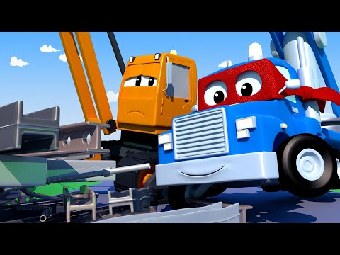 Super Kamion Carl u Auto Gradu 🚚 ⍟  MAGNETNA DIZALICA - Crtani sa kamionima za djecu