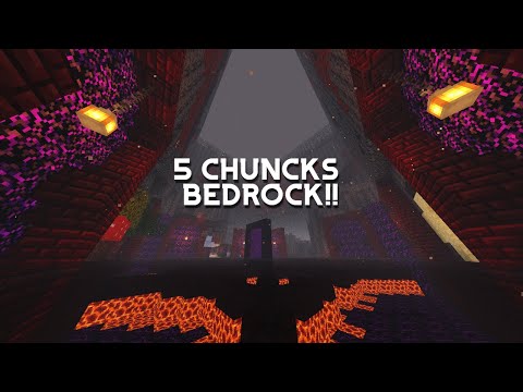 Quebrei 5 CHUNCKS de BEDROCK Para Fazer Um NETHER HUB!! - Série Survival EP.37