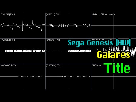 [Real Hardware] Shinobu Ogawa - "Title Theme" (Gaiares, Sega Genesis) [Oscilloscope View]
