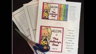 Back to School Flipbook (editable)