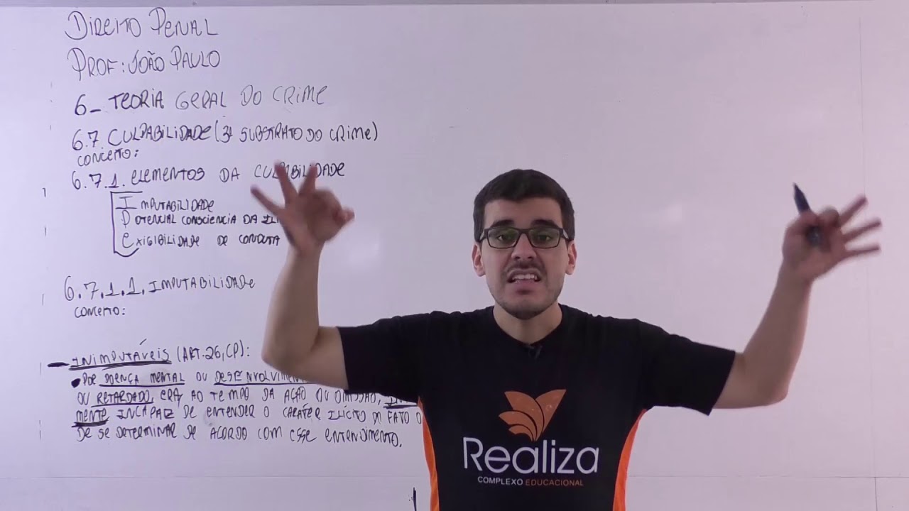 Aula 20 - Direito Penal. Culpabilidade. Causas de Exclusão da Culpabilidade.