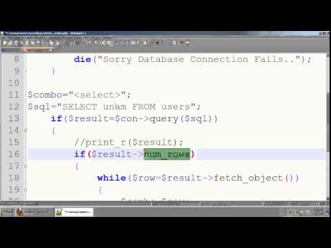 How Retrive Data From Database To Combobox Using PHP Tamil