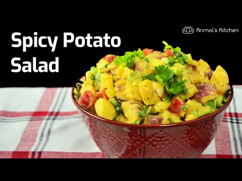 SPICY POTATO SALAD Recipe | Quick, Easy Classic American Recipe | Egg & Potato Salad | AnmolsKitchen