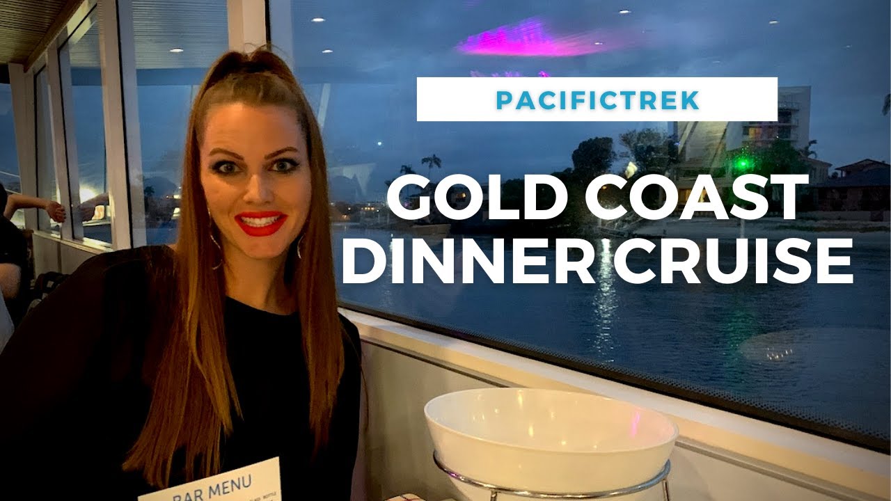 A duo experiences Gold Coast Buffet Dinner Sightseeing Cruise.