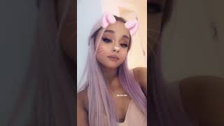 Ariana Grande on Snapchat with Lavender hair July 18 2018