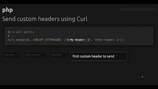 Send custom headers using Curl