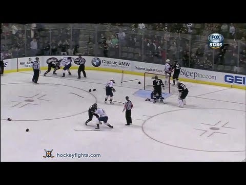 Mike Fisher vs Stephane Robidas & Shea Weber vs Antoine Roussel Mar 12, 2013
