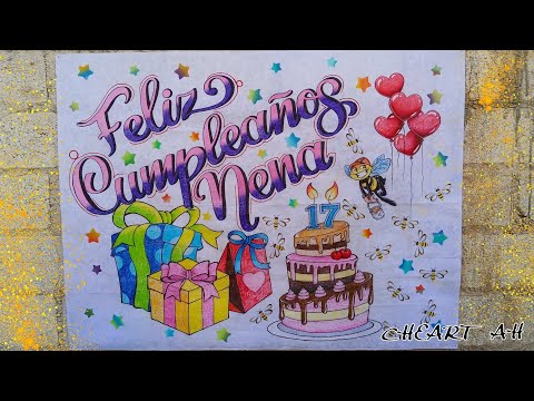 Hermosa Pancarta de Cumpleaños Paso a Paso