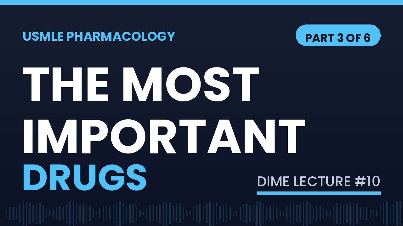 The Most Important Drugs That Show Up On The USMLEs Part 3 (DIME #10)