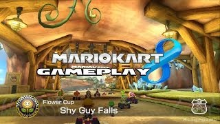 Mario Kart 8 -  Shy Guy Falls   - Flower Cup - Shy Guy Gameplay [ HD ]