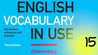 15. Cambridge English Vocabulary In Use || Elementary || Unit 15 || At school and university