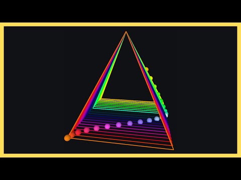 This 3D Square Base Pyramid Pendulum Wave Is Just AWESOME | Harmonic Minor Scale | Polyrhythms