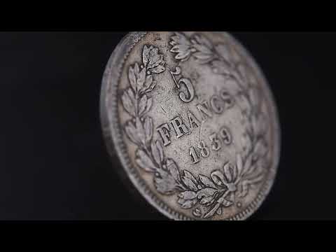 Munten, Frankrijk, Louis-Philippe, 5 Francs, 1839, Lyon, ZF, Zilver, KM:749.4