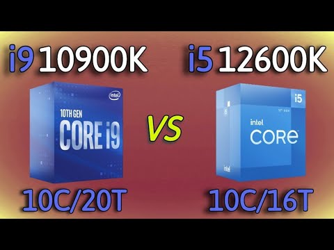 i5 12600K vs i9 10900K - Benchmark and test in 8 Games 1080p