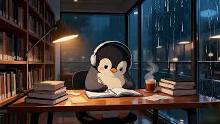 A lofi desk with a sleepy penguin in Focusverse