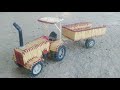 How To Make Mini Tractor Trolley At Home DIY Matchbox Rickshaw Dc Motor Auto Tractor Dc Motor