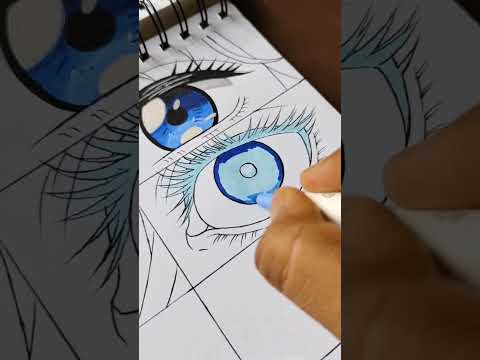 Gojo Satoru eye coloring reel 🌟💓 #shortvideo #gojo #drawing #jujutsukaisen #gojosatoru