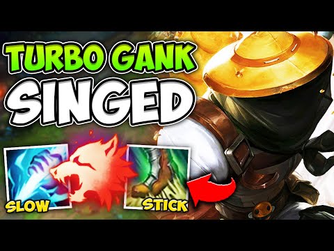 PREDATOR SINGED JUNGLE IS 100% HILARIOUS (GANK FROM ANYWHERE) - League of Legends