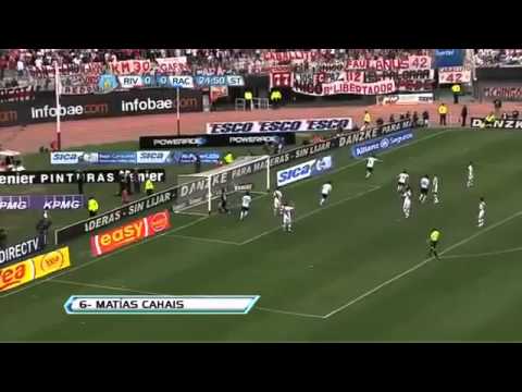River 0   1 Racing   Gol de Cahais a River  FECHA 8  Inicial 2012