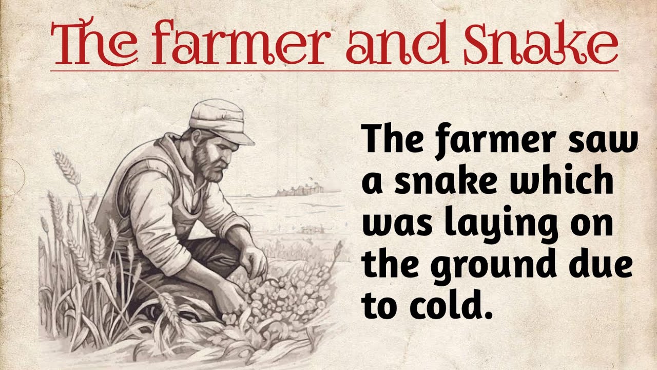 English Story-Learn English Through Stories- The Farmer and Snake.