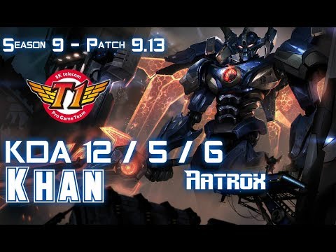 SKT T1 Khan AATROX vs JAYCE Mid - Patch 9.13 KR Ranked