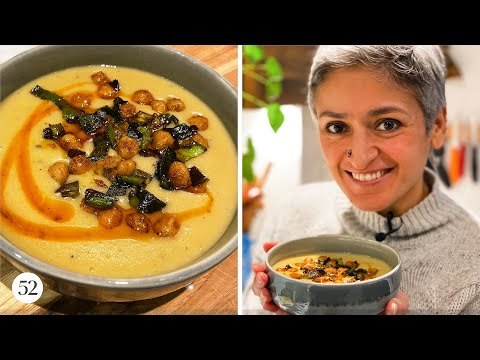 Chetna Makes Creamy Potato, Leek, & Chickpea Soup | In...