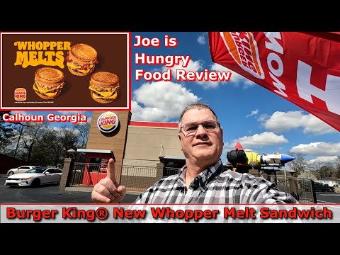 Burger King® New Whopper Melt Sandwich Review | BK Melt | Joe is Hungry 🥓🧄🧀🍔
