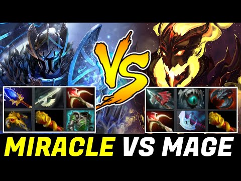 MIRACLE vs MAGE Close Game — 30Lvl Late Game Carry Battle