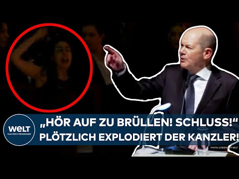 LEIPZIG: "Hör auf zu brüllen! Schluss!" Aktivisten stören Rede! Plötzlich hat Scholz die Faxen dicke