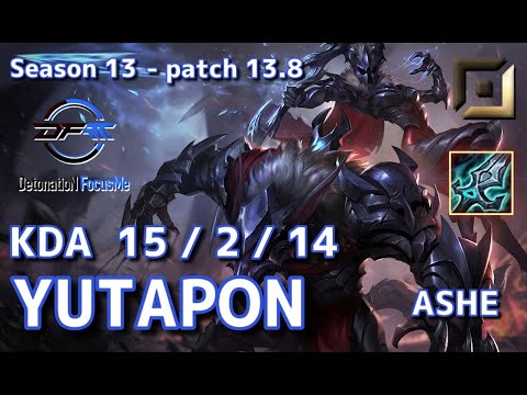 【JPサーバー/C1】DFM Yutapon アッシュ(Ashe) VS エズリアル(Ezreal) BOT - Patch13.8 JP Ranked【LoL】