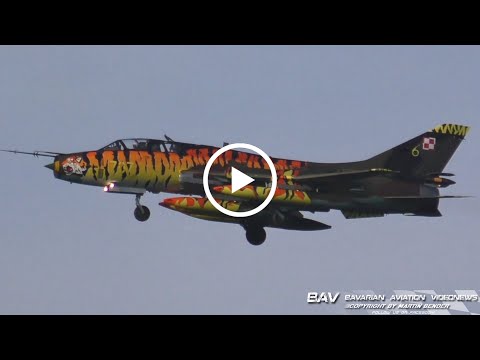 Suchoi Su-22UM-3K - Polish Air Force "Tiger cs" 707 - arrival at Poznań Air Base | NTM18