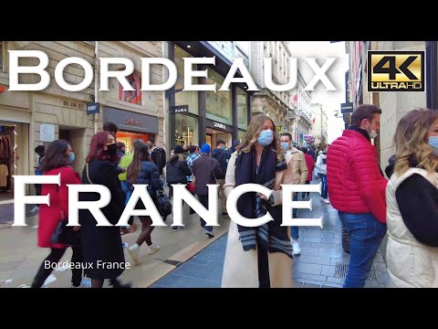 Bordeaux France-Travel Vlog 4K Walk