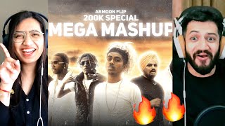 MEGA MASHUP -(13 SONGS USED) FT. MC STAN, DIVINE, SIDHU MOOSEWALA, KR$NA  | ARMOON FLIP | REACTION