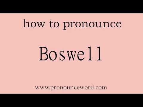 how to pronounce the english word  Boswell.