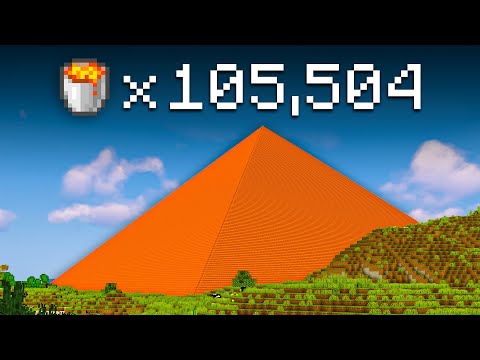 We Built a Pyramid Using Only LAVA in Minecraft