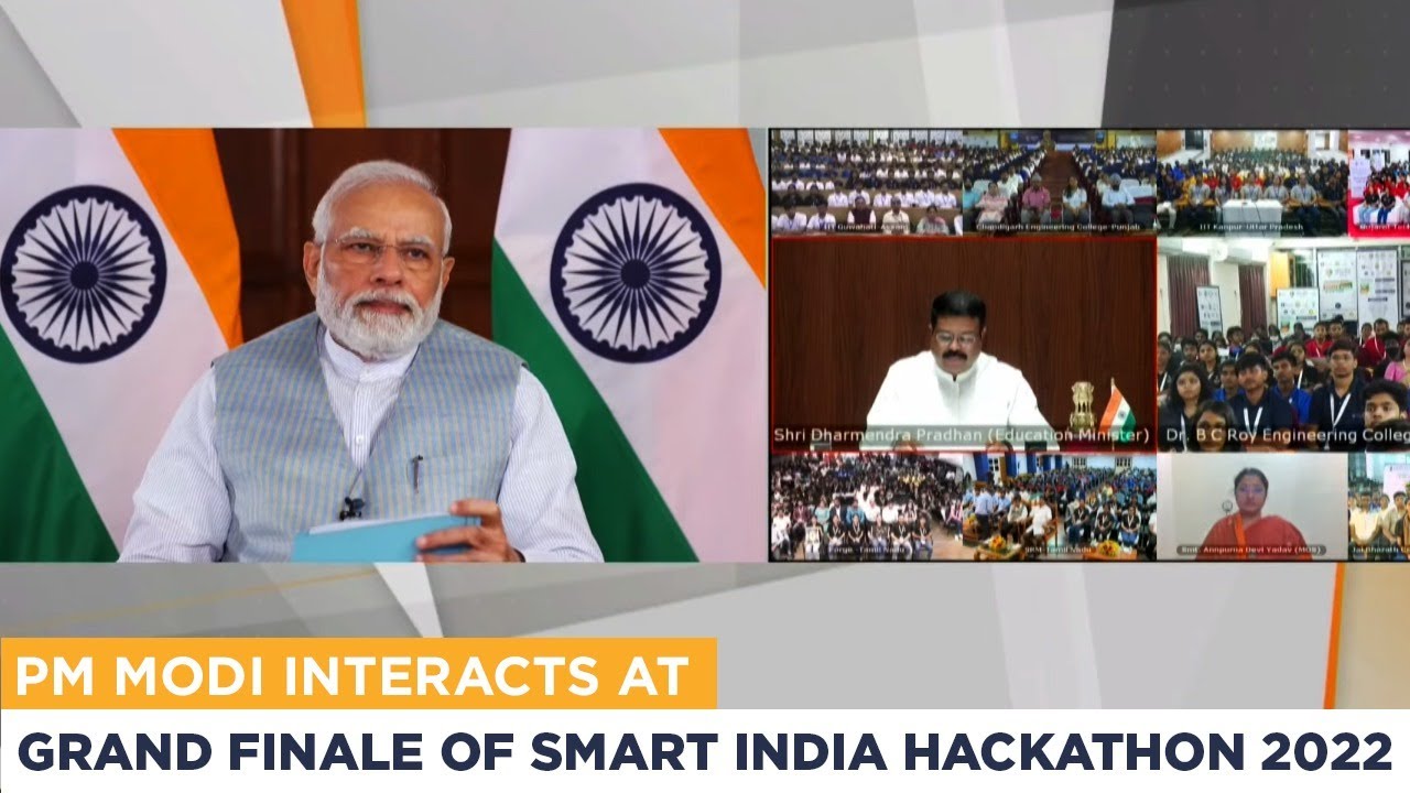 PM Modi interacts at Grand Finale of Smart India Hackathon 2022