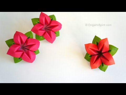 Origami Flower : : Flor de papel 4 Pétalos