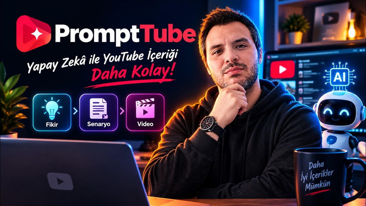 Yapay Zekâ ile YouTube İçeriği Üretmenin En Kolay Yolu! | PromptTube İncelemesi