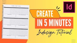 How To Create A Habit Tracker in 5 minutes - Indesign Tutorial